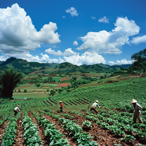 Farmers harvesting fresh vegetables in Kenya